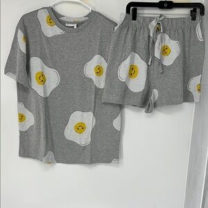 Asos NWOT women’s pajama set egg print size small